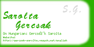 sarolta gercsak business card